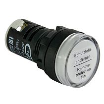 Лампа сигнальная AD22-22D d22мм белая LED 230В цилиндр  ЭНЕРГИЯ