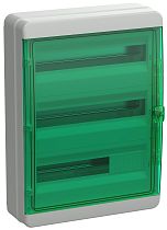 TEKFOR Корпус пластиковый КМПн-54 IP65 зеленая прозрачная дверь  IEK