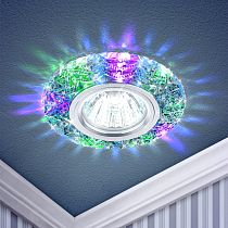 Светильник ЭРА DK LD4 SL/RGB декор cо светодиодной подсветкой( мультиколор), прозрачный