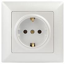 Розетка ЭРА Intro Solo 4-202-06 IP20 2P 16А 250В перламутр с заземлением