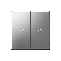 ARTGALLERY 2-клавишный ВЫКЛЮЧАТЕЛЬ ДЛЯ ЖАЛЮЗИ, 2х сх.4, 10А, механизм, быстрозажим. клем., СТАЛЬ