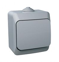 ЭТЮД открытая установка Серый Переключатель 1клавишный  IP44 сх.6 Systeme Electric (Schneider Electric)
