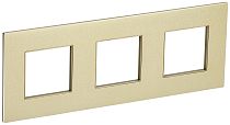 SKANDY Рамка 3-местная SK-F33Sh металл шампань IEK