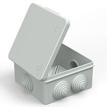 Коробка распределительная 40-0302 для открытой проводки безгалогенная (HF) серая 100х100х50 (60шт/кор) Промрукав