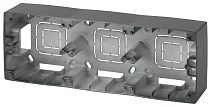 Коробка ЭРА 12 12-6103-05 антрацит для накладного монтажа трехместная