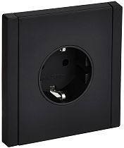 FORTE&PIANO Розетка 1-местная с заземлением без защитных шторок винтовое крепление 16А FP116M металл черный IEK