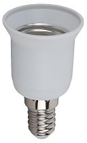 Переходник ЭРА E14-E27, пластик, белый