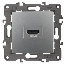 Розетка ЭРА Elegance 14-3114-03 алюминий HDMI