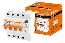 Автомат дифференциальный АД14 4Р 63А 30мА  TDM