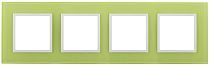 Рамка для выключателей и розеток четверная ЭРА Elegance 14-5104-26 стекло лайм