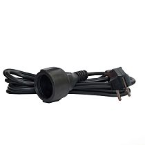 Удлинитель-шнур "DOMTOK" ПВС 3*1 с/з 3м, цвет черный