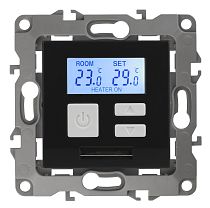 Терморегулятор для теплого пола _ отопления ЭРА 12 12-4111-05 16А 230В антрацит электронный