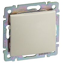 VALENA DIY Выключатель 1-клавишный проходной схема 6 10А безвинтовое крепление слоновая кость