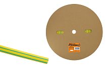 Трубка термоусаживаемая  ТУТнг 12/6 желто-зеленая (100 м/ролл)  TDM