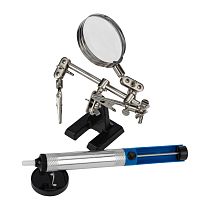 Набор К22 для пайки REXANT вспомогательный («Третья рука», подставка, экстрактор)