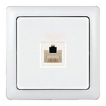 ХИТ открытая установка  Белый Розетка телефонная RJ11 Systeme Electric (Schneider Electric)