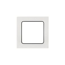 Стокгольм Рамка 1-местная белая с линией цвета черный EKF PROxima