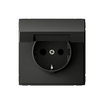 ArtGallery Базальт Розетка с заземл. со шторк. с крышкой, 16А, IP20,  механизм, быстрозажим. клем.