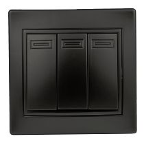Выключатель ЭРА Intro Plano 1-106-05 10А 250В антрацит тройной