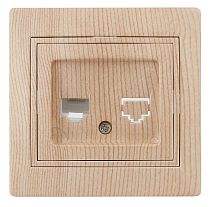 Розетка компьютерная Intro Plano 1-303-11 RJ45 скрытой установки сосна