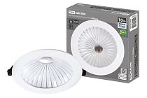 Светильник встраиваемый LED Деко 06, 10 Вт, 4000K, кругл, D170 мм, хром./бел., IP44,  TDM