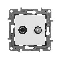 Розетка TV Legrand Etika 672257 белый TV/SAT 2-х кабельная Legrand Розетка TV Legrand Etika 672257 белый TV/SAT 2-х кабельная Legrand