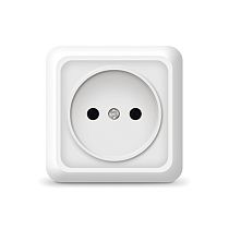 Розетка одноместная серия "Олимп" б/з, о/у, 16А, 220В, белая (еврослот) UNIVERSAL Розетка одноместная серия "Олимп" б/з, о/у, 16А, 220В, белая (еврослот) UNIVERSAL