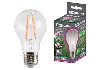 Лампа светодиодная A60-8 Вт-230 В-E27-CL "ФИТО" 60*108 мм  TDM