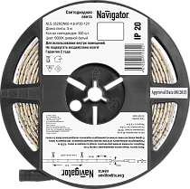 Лента светодиодная Navigator NLS-3528СW60-4.8-IP20-12V R5 4.8Вт/м уп. 5м Лента светодиодная Navigator NLS-3528СW60-4.8-IP20-12V R5 4.8Вт/м уп. 5м