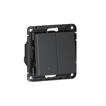 ATLASDESIGN SMART 2-кл. ВЫКЛЮЧАТЕЛЬ с опц.нейтралью., Zigbee, сх.1, L(N), 10А, мех., КАРБОН