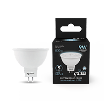 Лампа светодиодная Gauss MR16 9Вт 830lm 4100K GU5.3