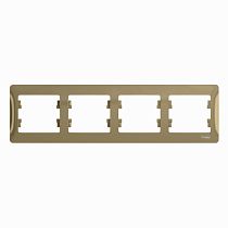 Glossa Титан Рамка 4 постовая, горизонтальная Systeme Electric (Schneider Electric)