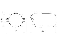 Cветильник ЖКХ ЭРА НББ 01-60-002 для бани пласт/стекло, наклон IP65 E27 max 60Вт 158х116х85 БЕЛЫЙ