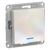AtlasDesign Жемчуг Выключатель 1 клавишныйс подсветкой сх.1а, 10АХ Systeme Electric (Schneider Electric)