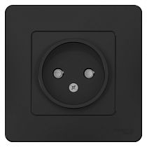 Blanca скрытая установка Антрацит Розетка без заземления со шторками, 16А Systeme Electric (Schneider Electric)