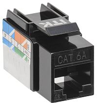 ITK Модуль Keystone Jack кат.6A UTP 110 IDC 90град чёрный IEK