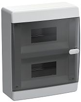 UNION Compact Корпус пластиковый ЩРН-П-18 IP41 черная прозрачная дверь  IEK