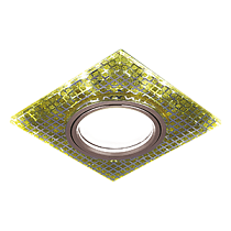 Светильник Gauss Backlight BL077 Квадрат. Золото/Кристалл/Золото, Gu5.3, LED 2700K 1/40