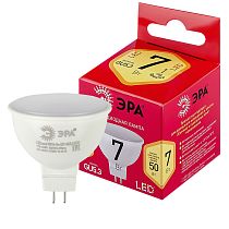 Лампа светодиодная ЭРА RED LINE LED MR16-7W-827-GU5.3 R софит теплый белый свет Лампа светодиодная ЭРА RED LINE LED MR16-7W-827-GU5.3 R софит теплый белый свет