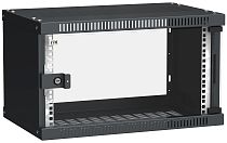ITK Шкаф LINEA WE 6U 550x350мм дверь стекло черный IEK