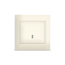 Выключатель проходной одноклавишный Севиль, скрытой установки, 10А, 220В слоновая кость UNIVERSAL