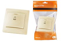 Кнопка звонковая с подсветкой 6А сл. кость "Таймыр"  TDM