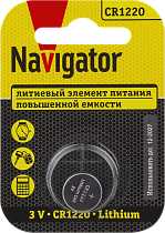 Элемент питания Navigator 93 825 NBT-CR1220-BP1 Элемент питания Navigator 93 825 NBT-CR1220-BP1
