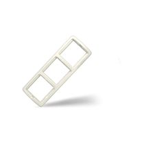 Рамка трехместная горизонтальная Валери, слоновая кость UNIVERSAL