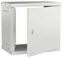 Шкаф настенный 19" 9U 550х350мм металлическая дверь серый GENERICA