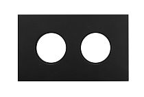 Рамка 2 постовая, скрытый монтаж, Шедель Бриз, пластик, цвет Черный матовый Bironi