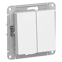 AtlasDesign Белый Выключатель 2-клавишный сх.5, 10АХ Systeme Electric (Schneider Electric)