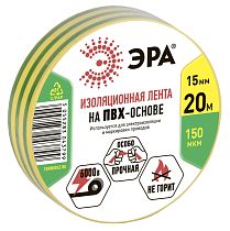 ПВХ-изолента ЭРА 15мм*20м желто-зеленая ПВХ-изолента ЭРА 15мм*20м желто-зеленая