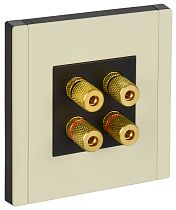 FORTE&PIANO Аудиорозетка 4-местная FP839M металл серый сланец IEK