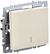 BRITE Выключатель 1-клавишный с индикацией 10А ВС10-1-1-БрКр бежевый IEK BRITE Выключатель 1-клавишный с индикацией 10А ВС10-1-1-БрКр бежевый IEK